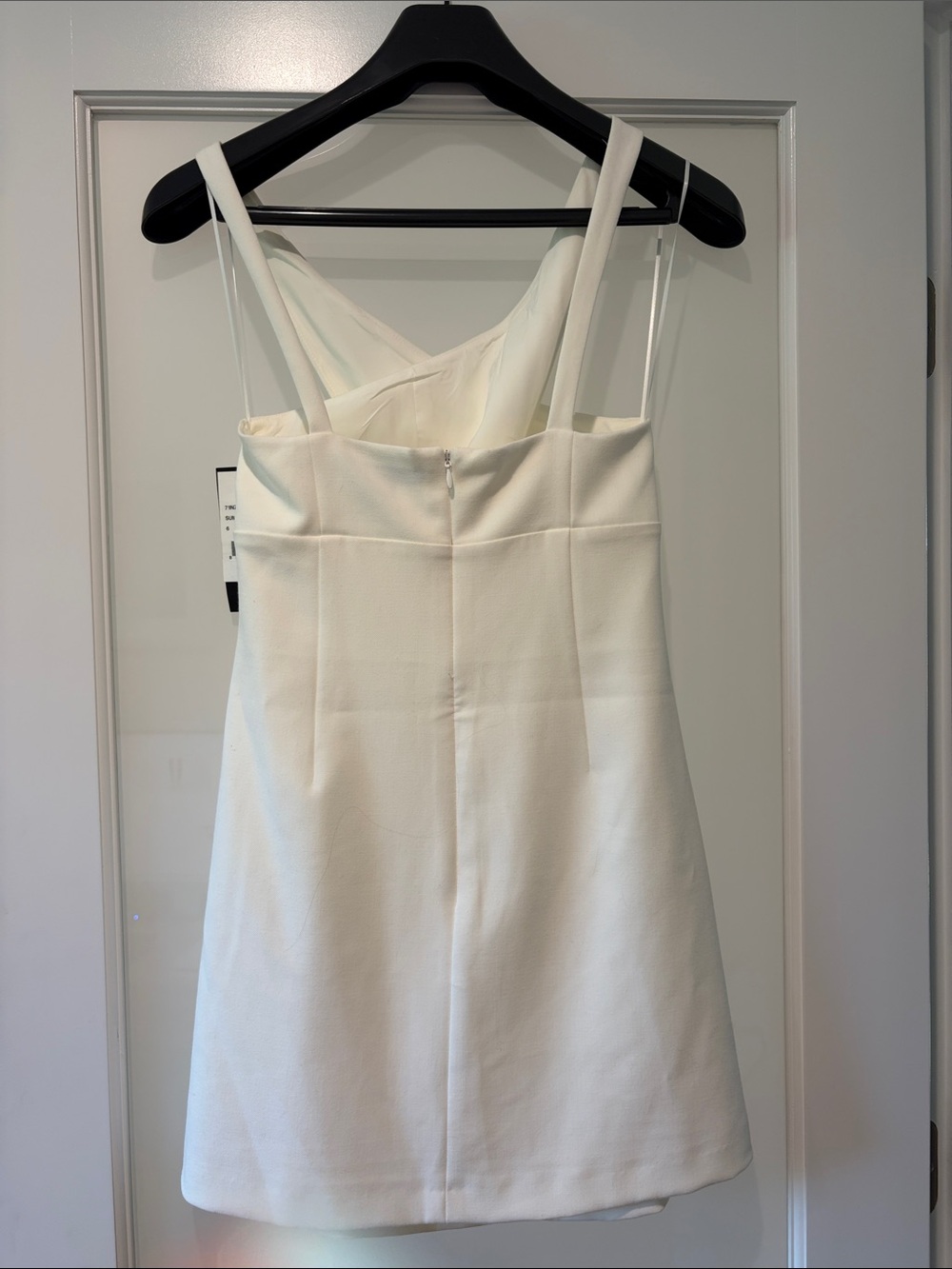 French Connection Whisper Ruth White Halter Keyhole Mini Dress - Picture 5 of 6